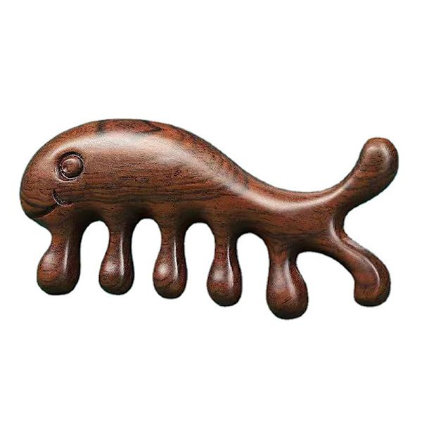 Santelipuuhierontakampapää Meridian Scalp Comb Antistaattinen Wi Brown C