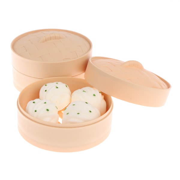 1Set ångad fylld bulle Antistress Slow Rebound Parodileksak White 2#