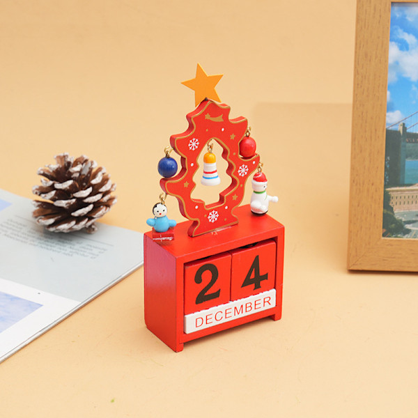 Jul nedtelling kalender blokk gjenbrukbar & langvarig skrivebord Santa Claus