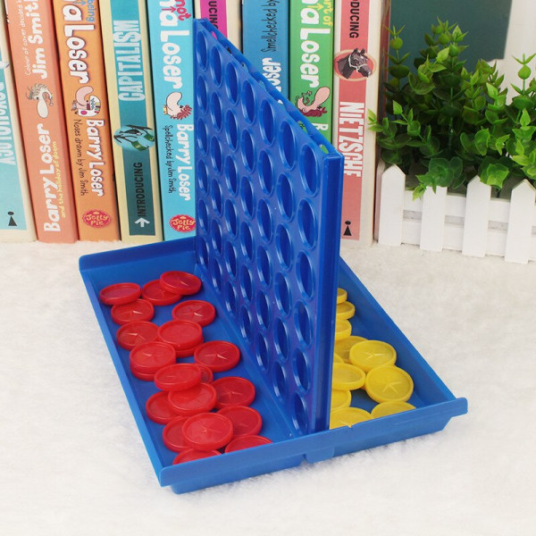 Sammenleggbar Connect 4 In A Line Brettspill Barnepedagogisk Blue one size