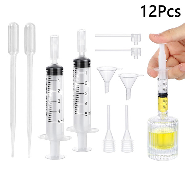 12 stk/sett parfymedispenser påfyllingsdiffusor sprøytestrådråpe 12Pcs