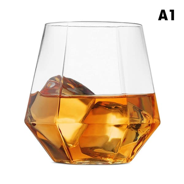 Hexagonal kopp 360ml Bröllop Vinglas Dryckesartiklar Transparent A1