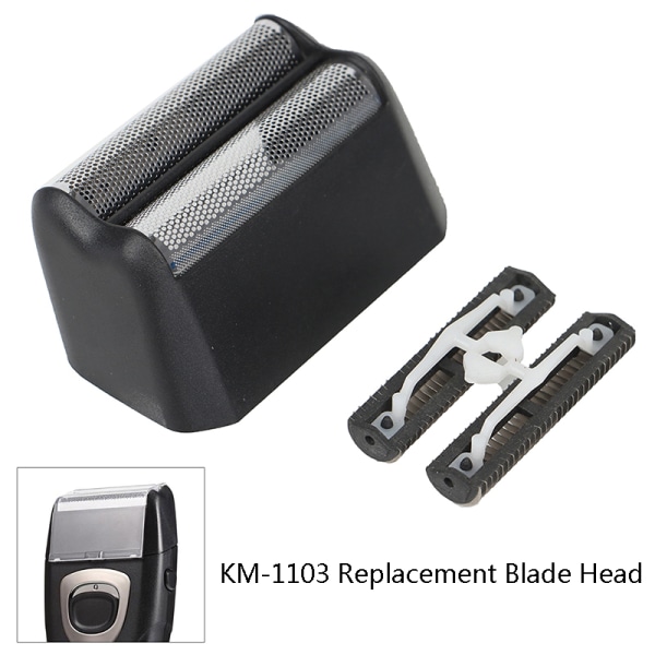 Rakbladshuvud för ersättning av rakblad för Km-1103 Mesh Blade Net Rakning Black onesize