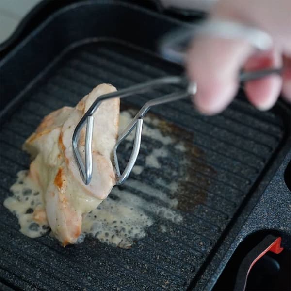 1 stk 304 rustfrit stål sakseformet grillclips klipsæt Silver one size