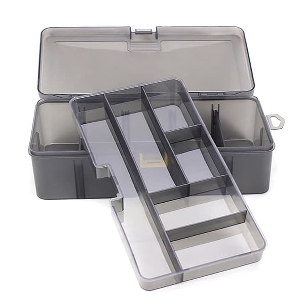 Grå färg Double Layer Road Sub Box Pp Material Bete Tillbehör black one size