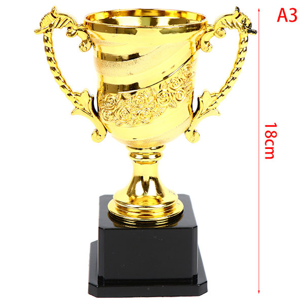 1PCS Gold Awards Trophy Børn Skolefest Award Supplies Ce Gold 18cm
