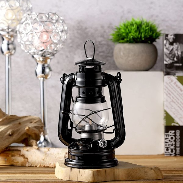 19cm Retro Outdoor Camping Fotogenlampa Bärbar Lantern Bronz Black one size