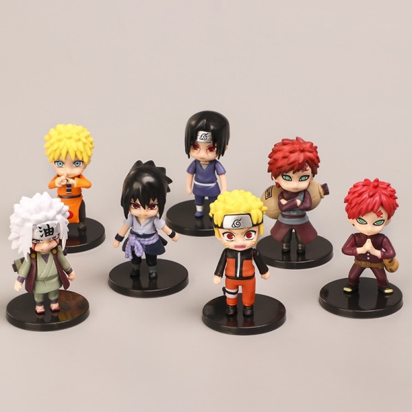 12 kpl / set Naruto Anime Shippuden Hinata Sasuke Itachi Kakashi G black one size