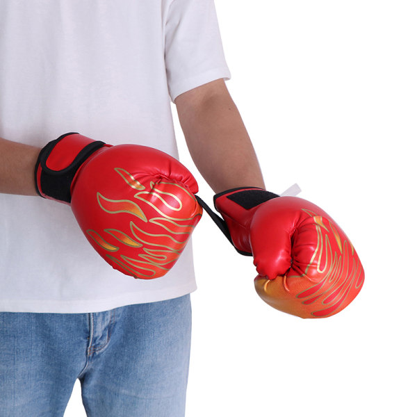 Boksehansker Barn Junior Ungdom Sparring Trening Kick Boxi Red one size