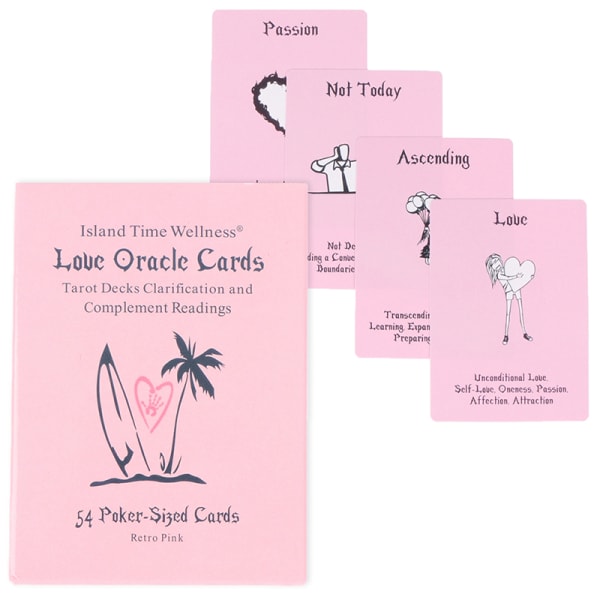 Vaaleanpunainen Wellness Love Oracle Card Tarot Prophecy -ennustusperhe Pink one size