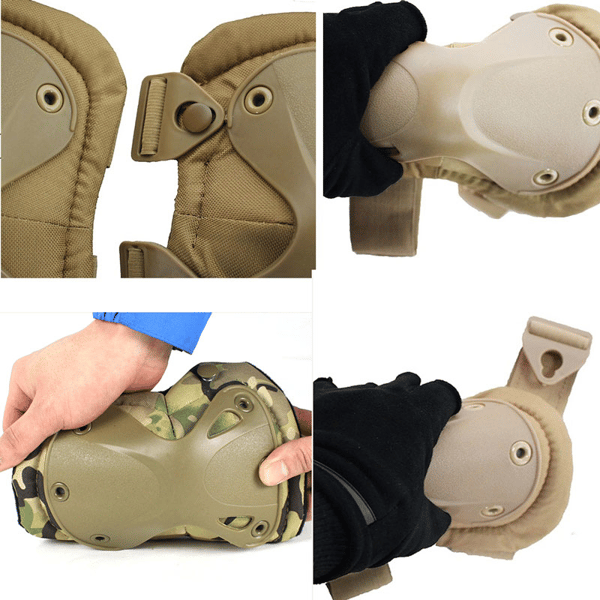 Taktisk knäskydd Armbåge CS Military Protector Army Airsoft Outd Black one size