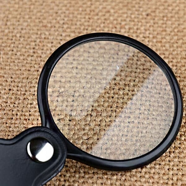 Fickminiförstoringsglas 5X50mm vikbart smyckesförstoringsglas