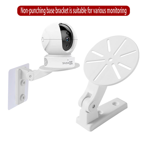 1Pc No Punching Monitoring Bracket til kamera trådløst netværk White One Size