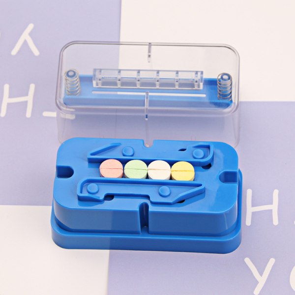 Pill Splitter 1/4 1/2 jakaa automaattisesti Pill Alignment Pi Blue Cut in 4