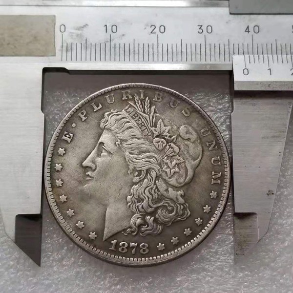 1 kpl 1878-1887 USA Morgan hopeadollari 1 dollarin juhlarahat C 9 One size