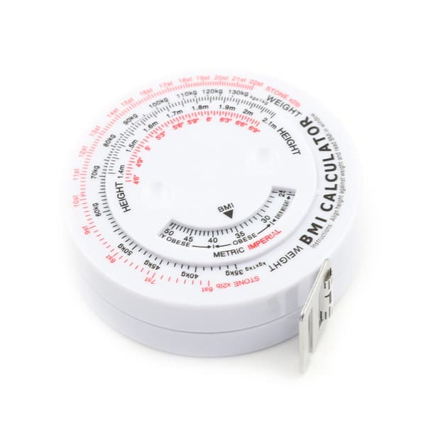 BMI Body Mass Index Infällbar tejp 150 cm Måtträknare D A one size