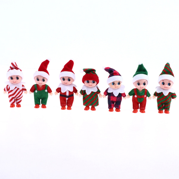 1 stk Baby Elf Dolls med bevægelige arme Ben Dukkehus tilbehør Random Color 1Pc