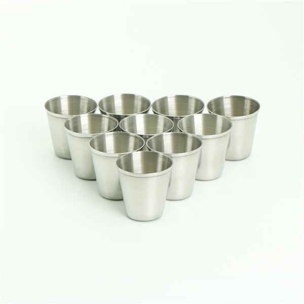 50 stk 30 ml bærbare vindrikkeglass i rustfritt stål Silver 50Pcs