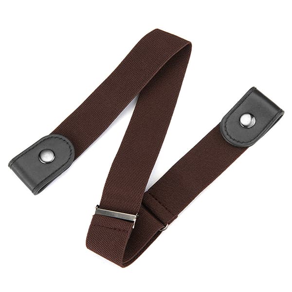 Spännefritt midjebälte för jeansbyxor utan spänne, stretchigt elastiskt Beige