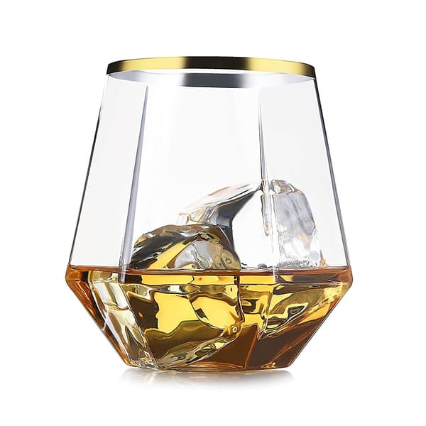 Hexagonal kopp 360ml Bröllop Vinglas Dryckesartiklar Transparent A2