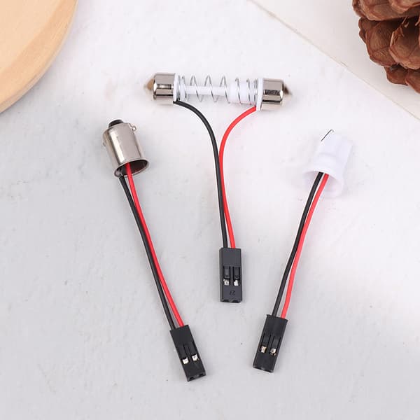 10 stk. adapter til billygte LED-panel stoplygtepære T10 BA9S T A