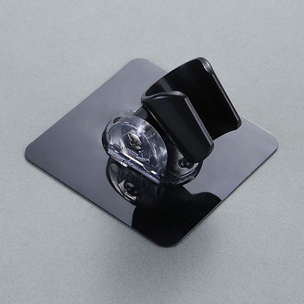1st Duschhuvudshållare Justerbar Väggfäste för badrum Black 7.2*7.2CM