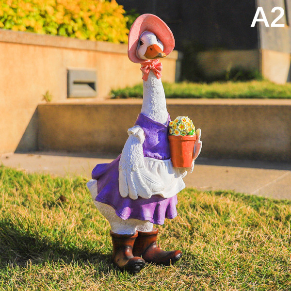 Kreativ dyrestatue Resin Duck Dekorasjon Art Duck Statue Eller A2 one size