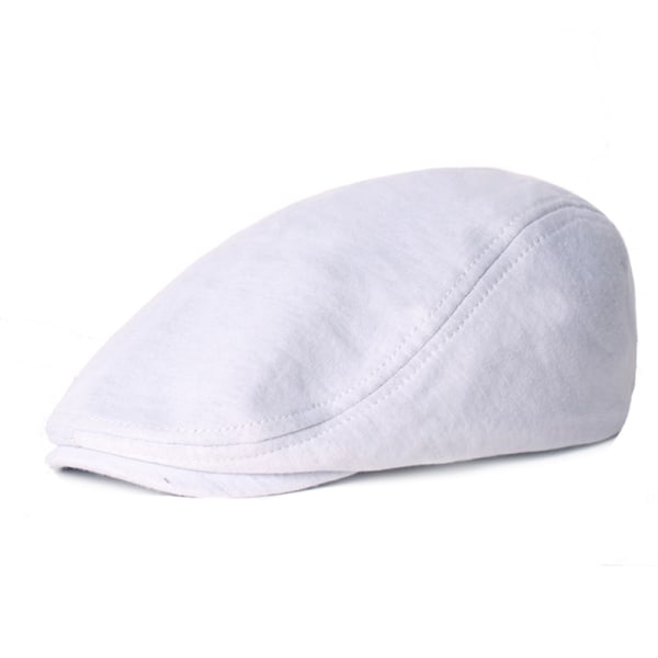 1 Stk Bomuldskasketter Mænd Kvinder Hat Blød Casual Baret Solid Unisex Re White one size