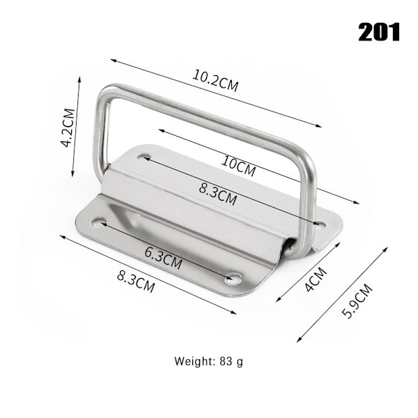Cabinet Flight Case Solid Furniture Hardware Foldehåndtag Til Silver A3