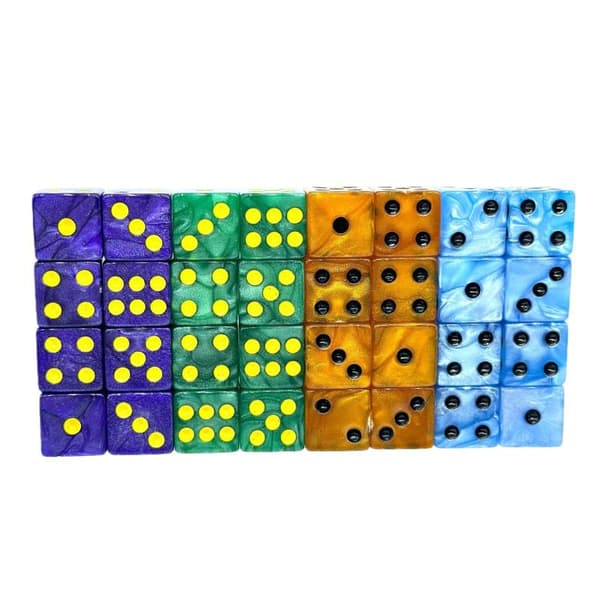 6-sided terninger 16 mm akryl D6 terningesæt til DND Purple