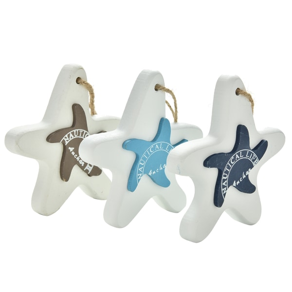 1 Stk Middelhavet Sjøstjerne Hung Fish Nautical Decor Hang Craf B One Size