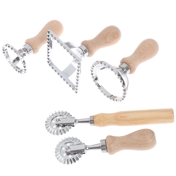5 stilar Pasta Hand-ting hine Präglad Dumpling Prägling kaka g E