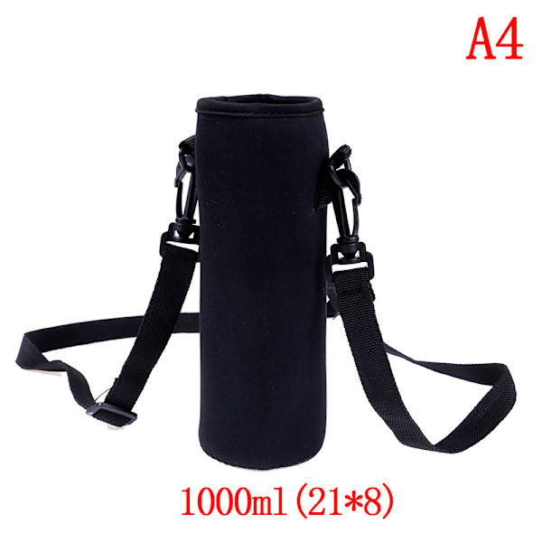 Cover -1500ml vesipullon kantoeristetty suojapussin pidike st Black 1000ml
