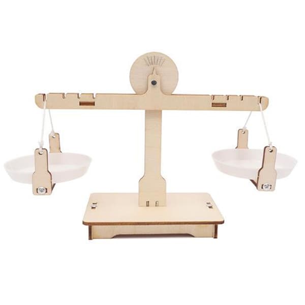Børn DIY Pædagogisk Træ Balancing Scale Math Learning Game Brown 2Pcs