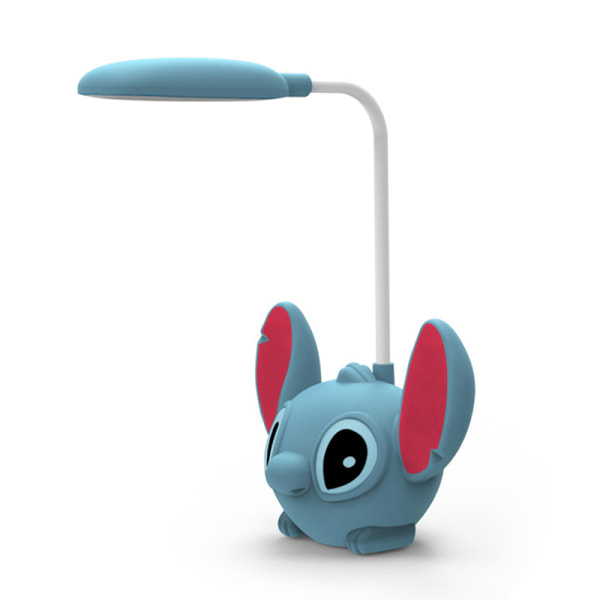 1Pc Anime Stitch Bordlampe Øyebeskyttelse LED Nattlys USB Blue one size