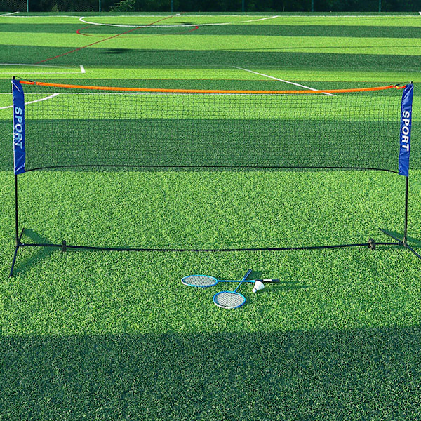 Bärbar hopfällbar standard professionell badmintonnät inomhus ut White 6.1m