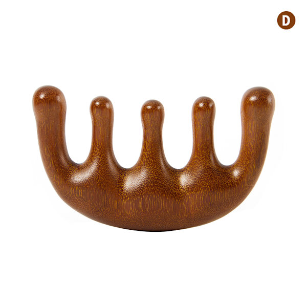 1kpl Meridian Hierontakampa Santelipuu Five Wide Tooth -kampa Brown D