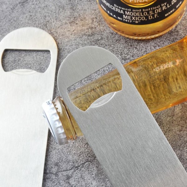 Mini Durable Beer Flasköppnare Rostfritt stål Flat Speed Bott L 17.7*4cm
