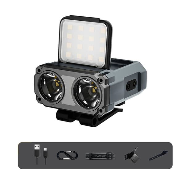 Ultra Bright Mini Oppladbar Hodelykt LED Clip On Cap Light A
