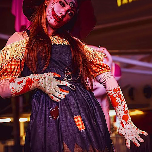 Halloween Blod-Håndske, Strømper, Forklæde, Skørt, Cosplay Kostume Atmos C