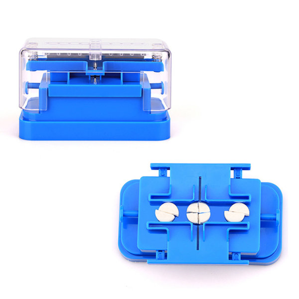 Pill Splitter 1/4 1/2 jakaa automaattisesti Pill Alignment Pi Blue Cut in 4