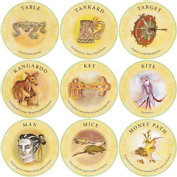 Tea Leaf Fortune Card Tarot Oracle Card Family Party Board Gam Multicolor one size