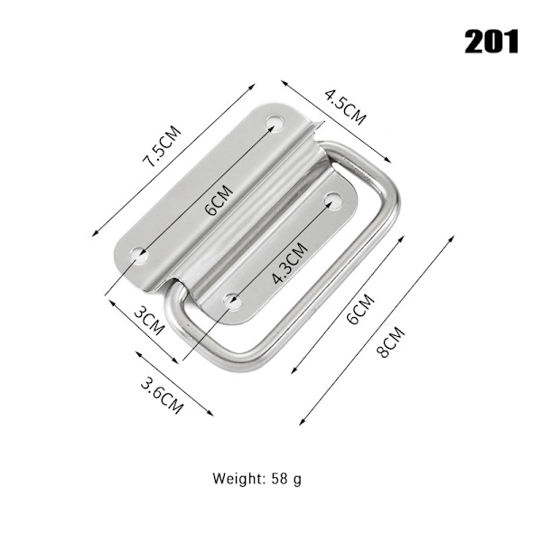 Cabinet Flight Case Solid Furniture Hardware Foldehåndtag Til Silver A2