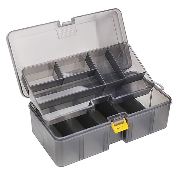 Grå färg Double Layer Road Sub Box Pp Material Bete Tillbehör black one size