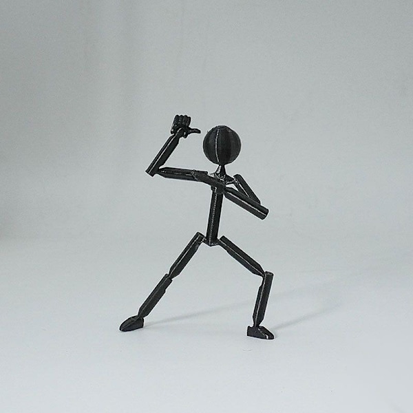 Multi-ed Multi Stickman Legetøj Bevægelig 3D Printet Mannequin Figur White