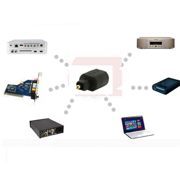 Mini Optisk O Adapter 3,5 mm Hunn Jack Til Digital Square Opti onesize