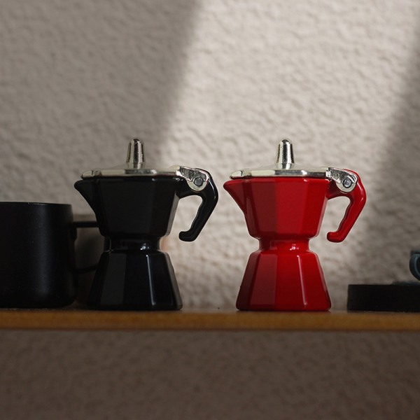 Miniature Scene Legetøjssimulering Mini Kaffekande Dukkehuskaffe Red ONESIZE