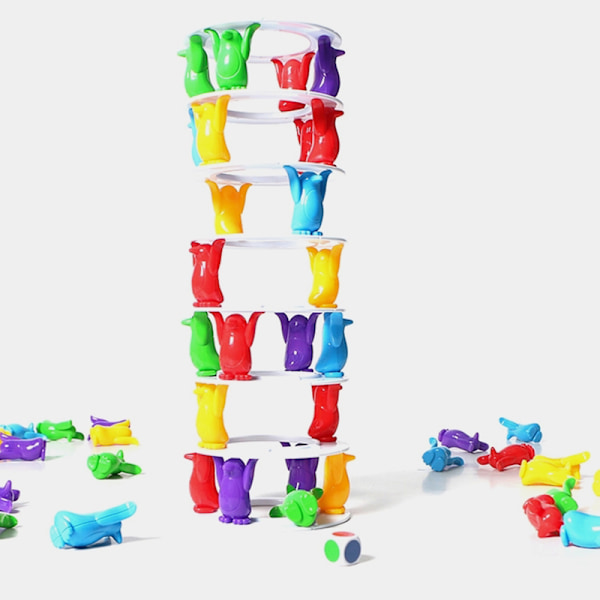 Kids Penguin Tower Collapse Balance Crazy Penguin Game Party Bo A one size
