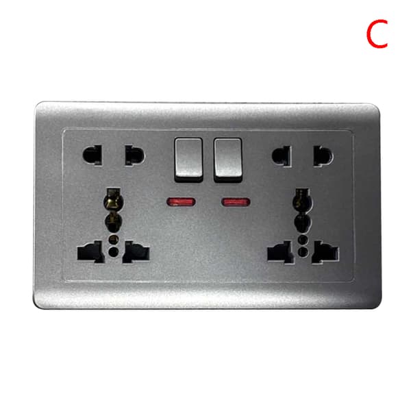 EU-standard USB-kontakt grå innfelt veggkontakt D