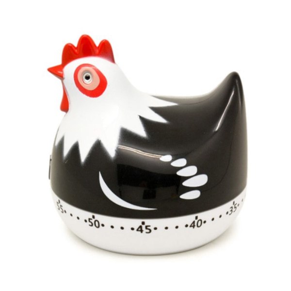 Kyckling Kökstimer Mekaniskt roterande larm för matlagning Cou Black